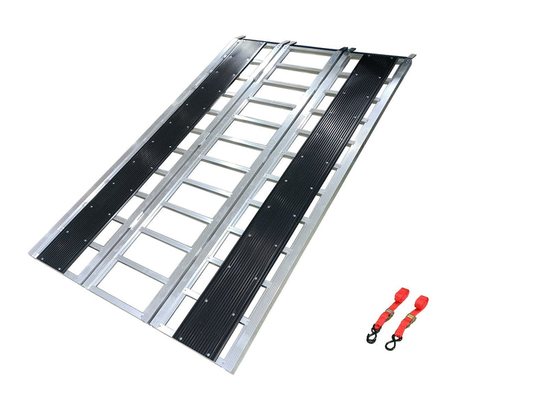 Aluminum Tri-Panel Folding Aluminum Loading Ramp, Non-Slip & Stable Base, 85 x 54-in, 1500-lb J5344