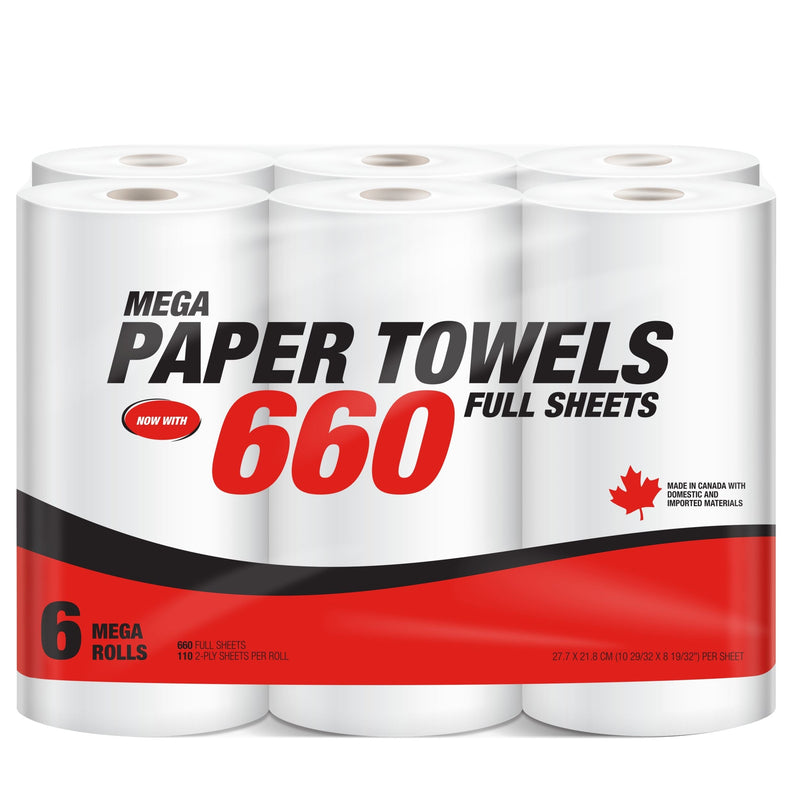 Mega-Format Roll Paper Towel, 2-ply, Full Sheets X8379