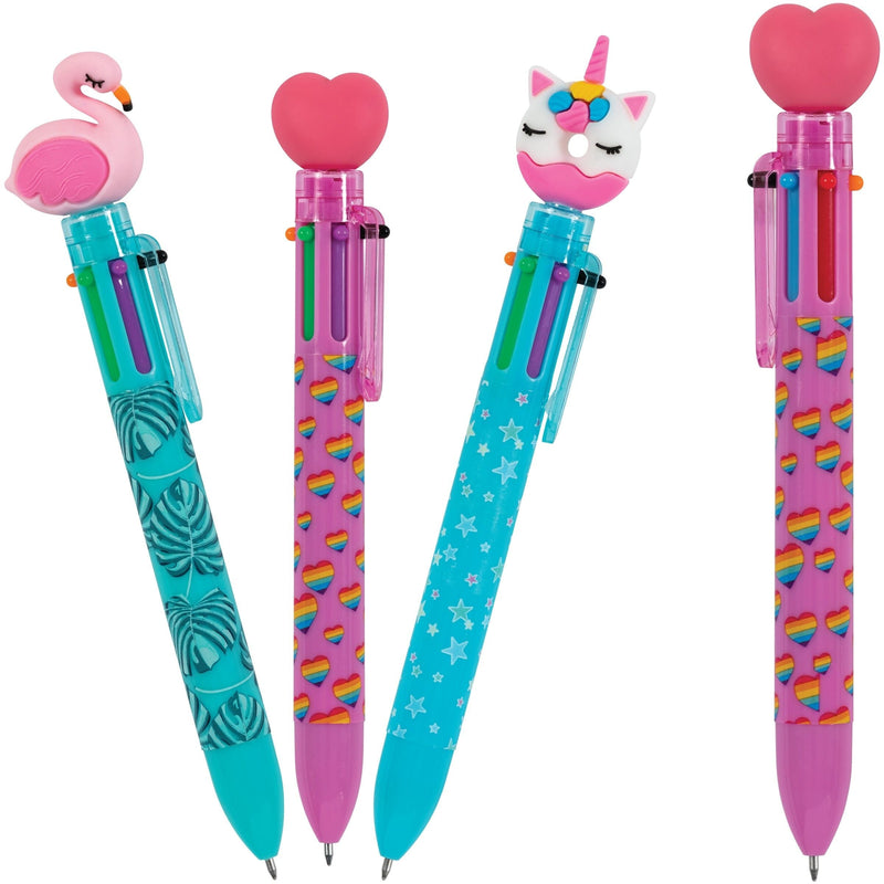 Pen With Fun Toppers, Assorted Colours W7494