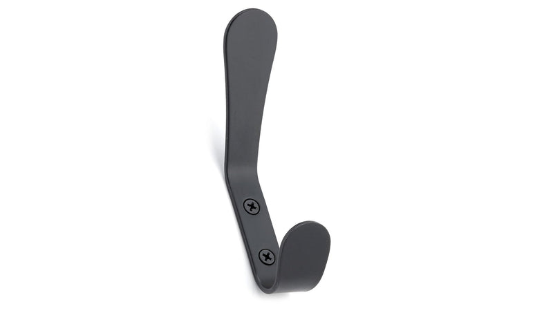 Metal Utility Double Hook, Matte Black B6245