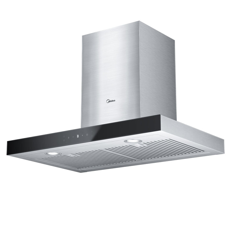 Glass 450CFM T-Shape Kitchen Exhaust Fan Range Hood with Gesture Controls, Stainless Steel, 30-in M3243