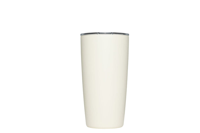 Stainless Steel Insulated Travel Tumbler with Press-Fit Slide Lid, Sandstone White, 16-oz X5125
