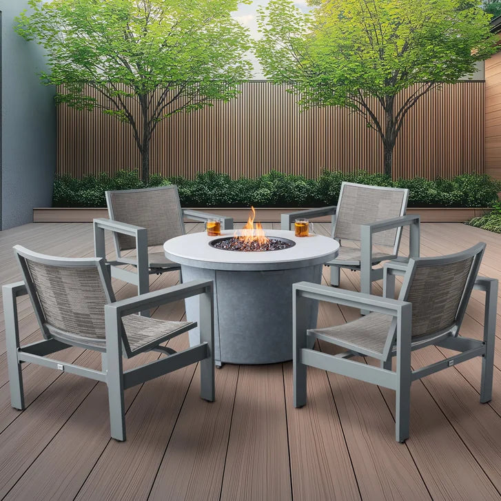 Milo 5-piece Patio Seating Set with Fire Table C0998