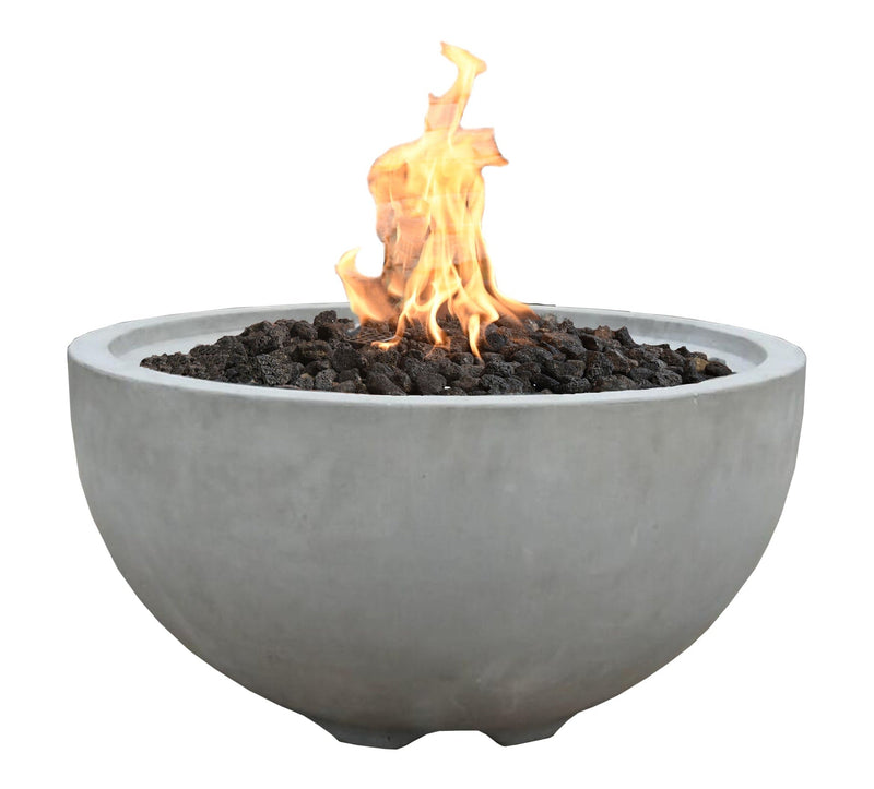 Nantucket Round Propane-Fueled Fire Bowl with Lava Rock & Canvas Cover, 40,000 BTUs, 14-in B3267