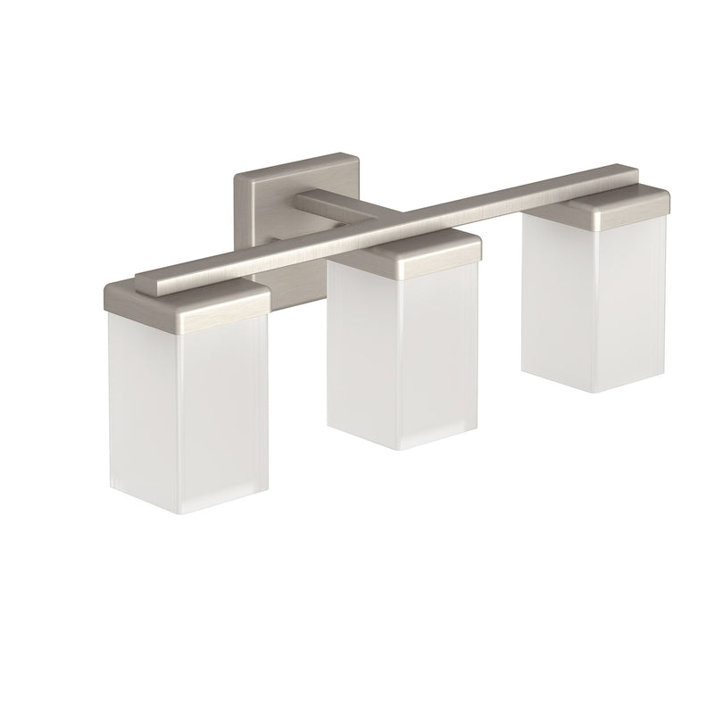 90-Degree Vanity Lighting Fixture, Brushed Nickel, 3-L O6500
