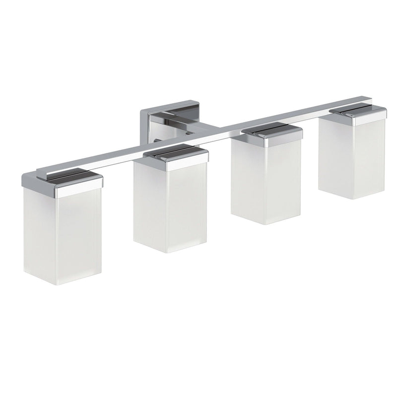 90-Degree Vanity Lighting Fixture, Chrome, 4-L M7023
