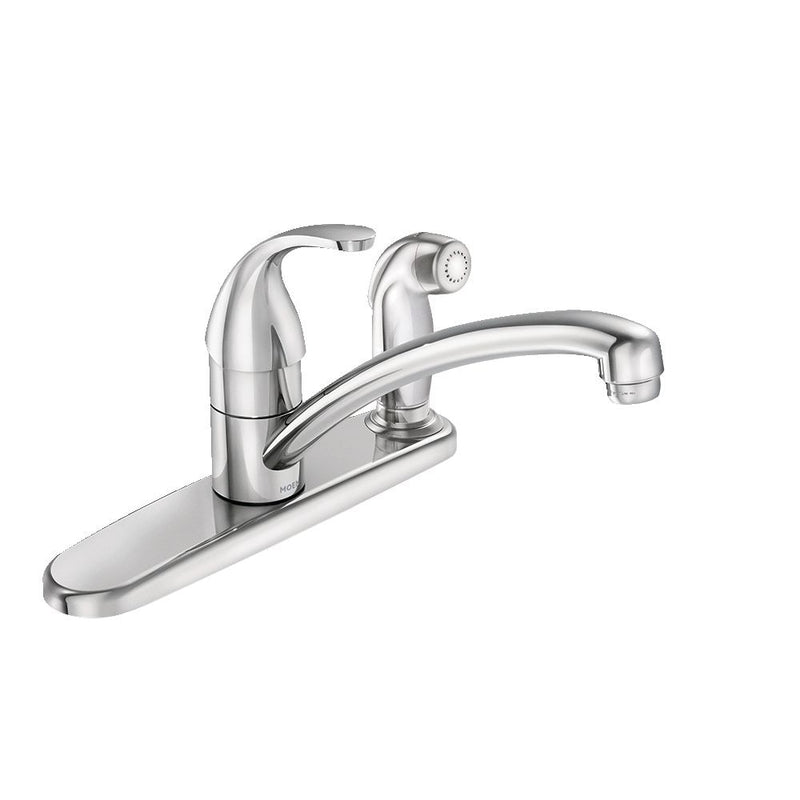 Adler Single Handle Kitchen Faucet with Spray, Chrome Q7024