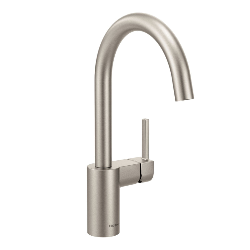 Align Single Handle High Arc Modern Pull Down Sprayer Kitchen Faucet, Stainless Steel A5735