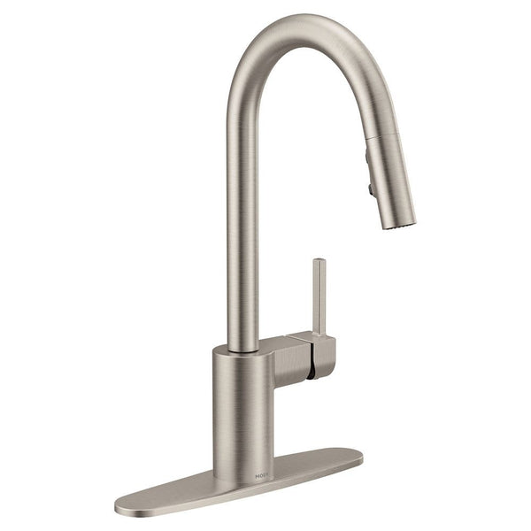 Align Single Handle Modern Pull Down Sprayer Kitchen Faucet with Reflex & Power Clean, Stainless Steel O7928