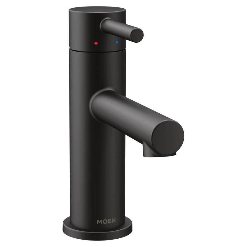 Align Single Handle Single Hole Bathroom Sink Faucet, Matte Black T1019