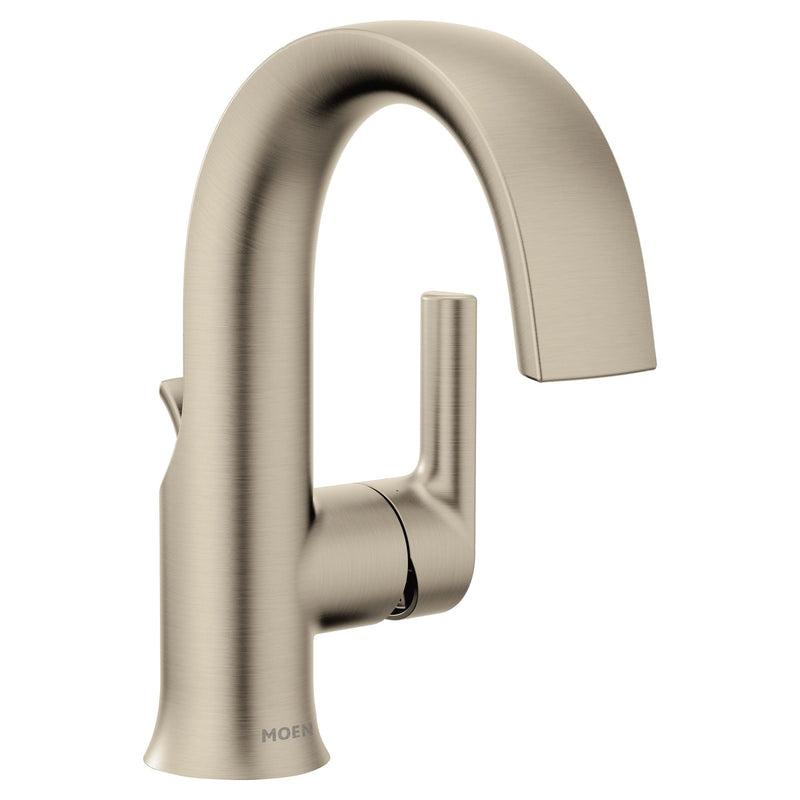 Doux Single Handle Single Hole Bathroom Sink Faucet, WaterSense Certified, Brushed Nickel F9901