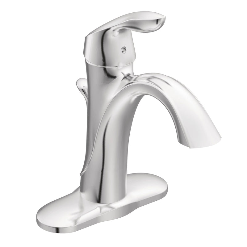 Eva Single Handle High Arc Single Hole Bathroom Sink Faucet, WaterSense Certified, Chrome D5025