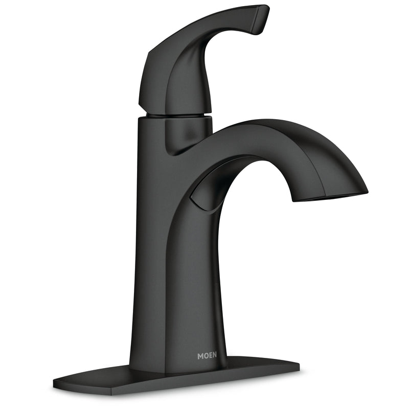 Lindor Single Handle Bathroom Faucet, Meets EPA WaterSense Criteria, Matte Black F2349