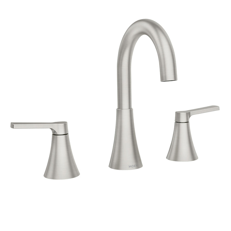 Mikah Double Handle Widespread Bathroom Faucet, Spot-resistant Brushed Nickel I4593