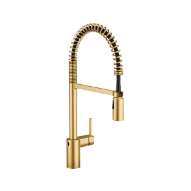 Single Handle Pull Down Kitchen Faucet with Wave & Power Clean, Brushed Gold S4966