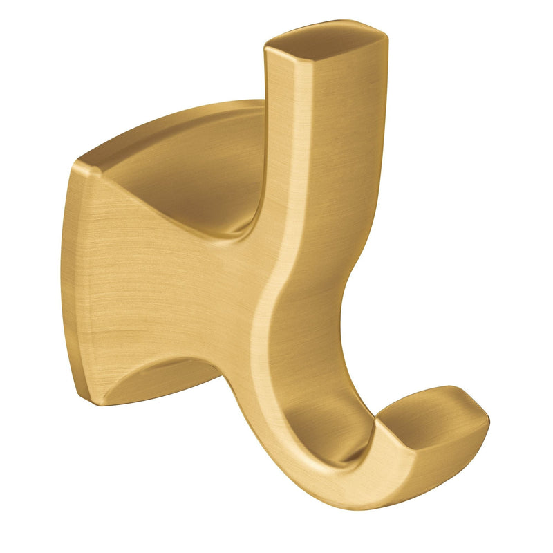 Voss Double Robe Hook, Brushed Gold M7246