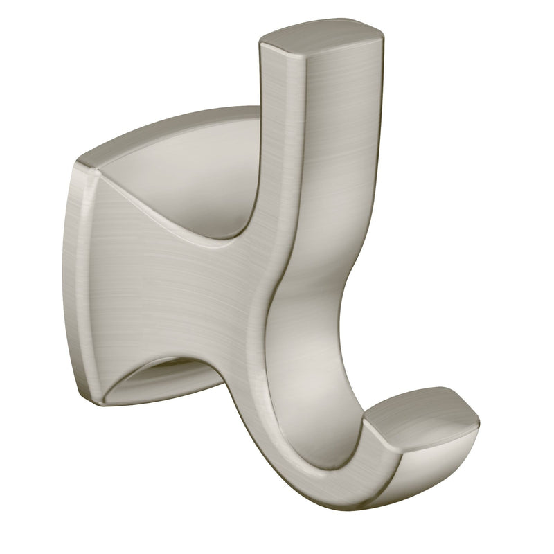 Voss Double Robe Hook, Brushed Nickel A2609