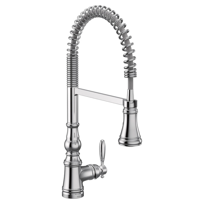 Weymouth Single Handle Pull Down Sprayer Kitchen Faucet with Power Clean, Chrome P2413