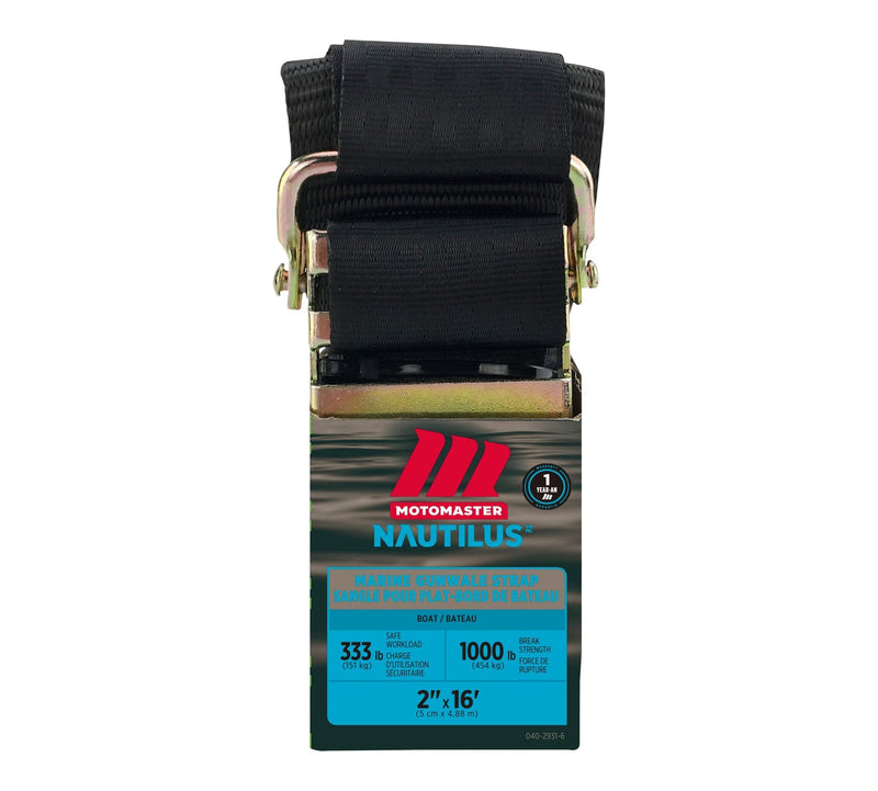 1,000-lb Marine Gunwale Strap, Fully Adjustable, 2-in x 16-ft J4894