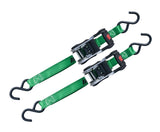 1,500-lb Ratchet Tie Down Straps, with Padded Handle, 1-in x 10-ft, 2-pk