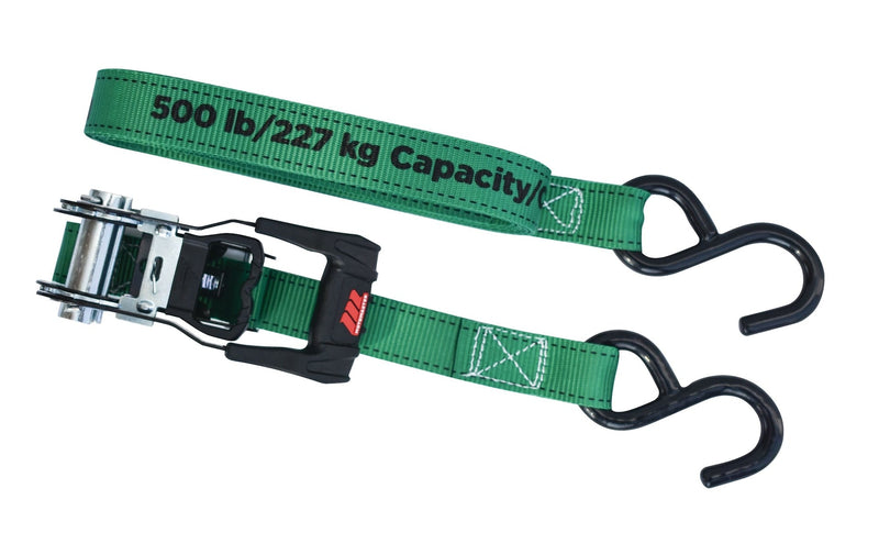 1,500-lb Ratchet Tie-Down Straps, with Padded Handle, 1-in x 14-ft, (2.5 cm x 4.3 m), 4-pk D5474