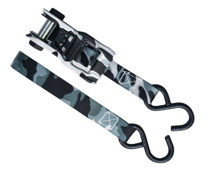 1,500-lb Snow Camo Ratchet Tie Down, 1-in x 10-ft, 2-pk I8137