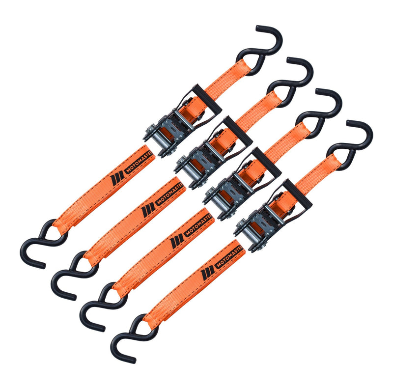 3,000-lb Heavy Duty Ratchet Tie Down Strap, Non-Padded, 1-in x 10-ft, 4-pk K5354