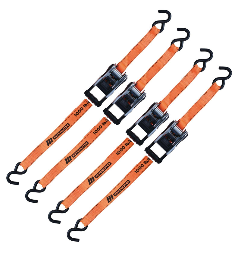 3,000-lb Heavy Duty Ratchet Tie Down Straps, Extra Long, 1.25-in x 20-ft, 4-pk E6450