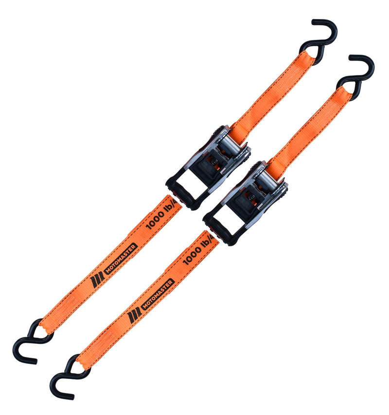 3,000-lb Heavy-Duty Ratchet Tie Down Straps, with Power Grip Padded Handles, 1.25-in x 10-ft, 2-pk W8596