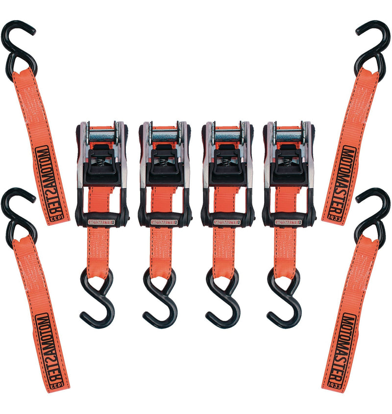 3,000-lb Heavy Duty Ratchet Tie Down, with Padded D-Handle, 1.25-in x 14-ft, 4-pk A4201
