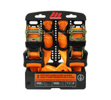 3,000-lb Heavy-Duty Sliding Ratchet Tie Down Straps, 1.25-in x 8-ft, 2-pk