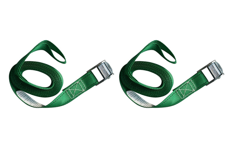 450-lb Light Duty Lashing Straps with Cam Buckle Clasps, Weatherproof, 1-in x 12-ft, 2-pk P0198