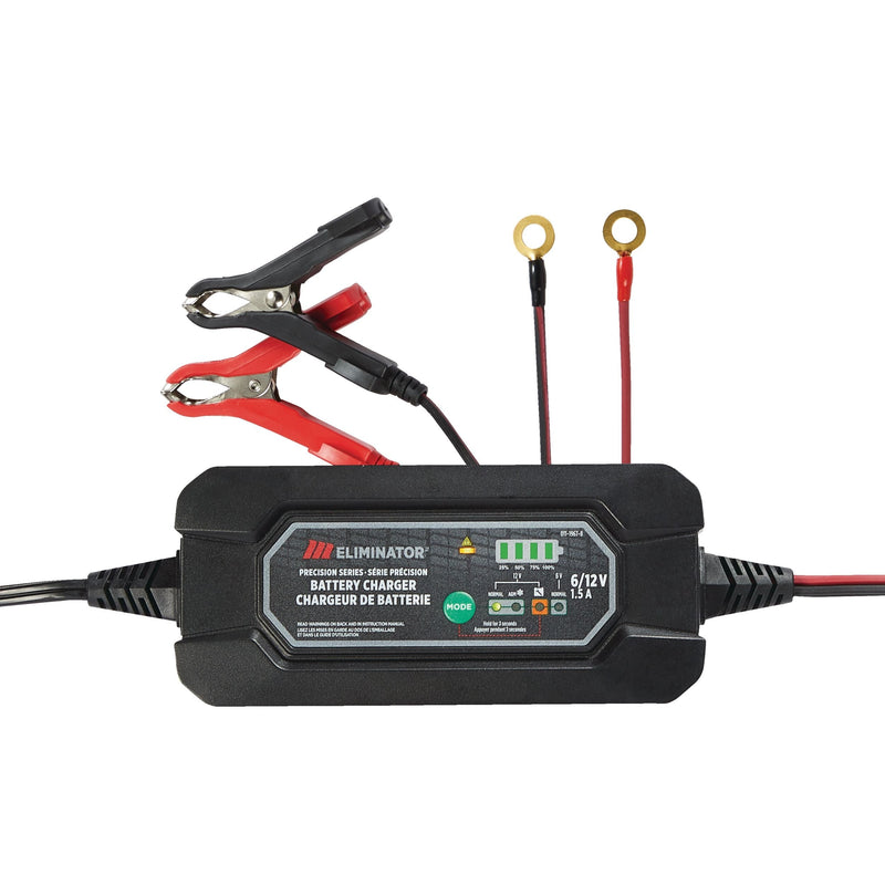 Eliminator Precision Series Smart Battery Charger/Maintainer, Fully Automatic, 1.5-Amp, 6V/12V T8330