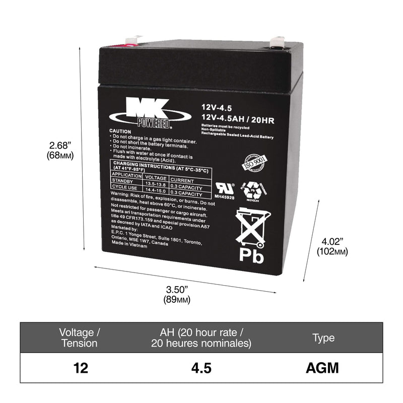 OEPLUS Group Size U1R Small Engine Battery, 350CCA T0101