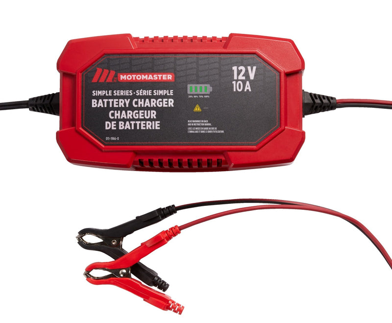 Simple Series Smart Battery Charger/Maintainer, Fully Automatic, 10-Amp, 12V L2364