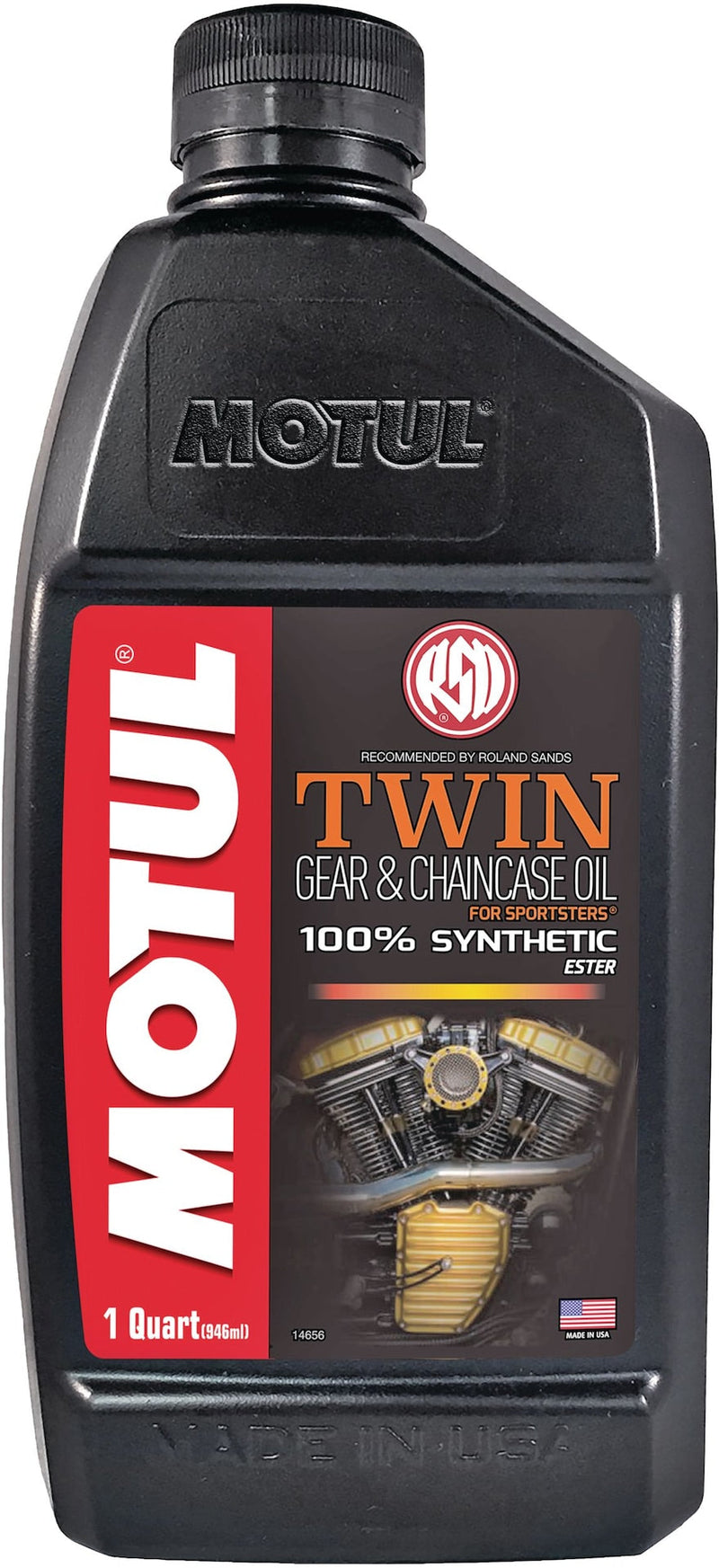 Twin Synthetic Gear & Chaincase Motorcycle Oil, 946-mL D4823