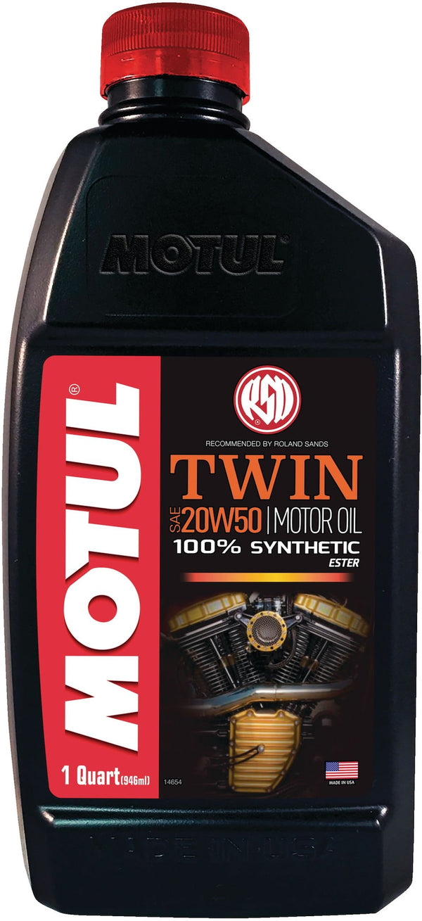 Twin Synthetic Motorcycle Motor Oil 20W50, 946-mL J7045