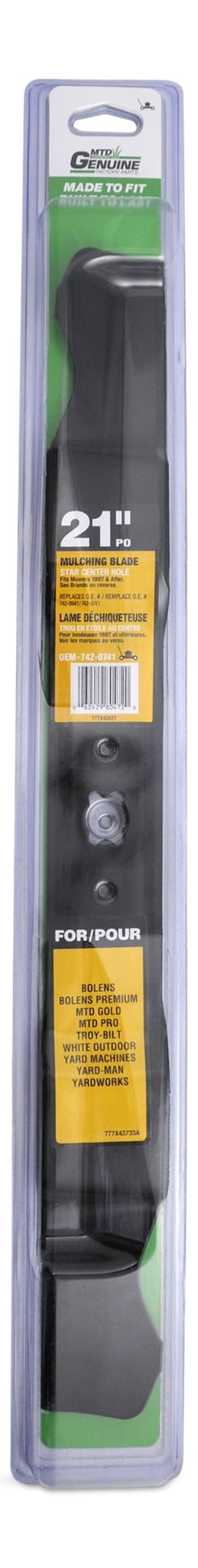 Mulch Lawn Mower Replacement Blade, 21-in J9066