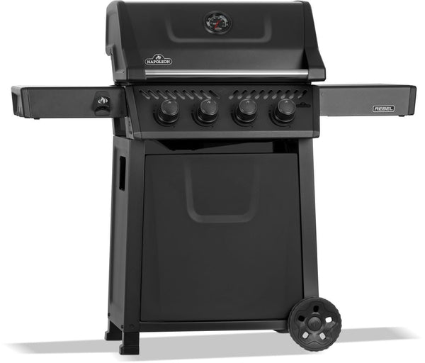 Rebel 425 4-Burner LP Gas BBQ, Matte Black H4616