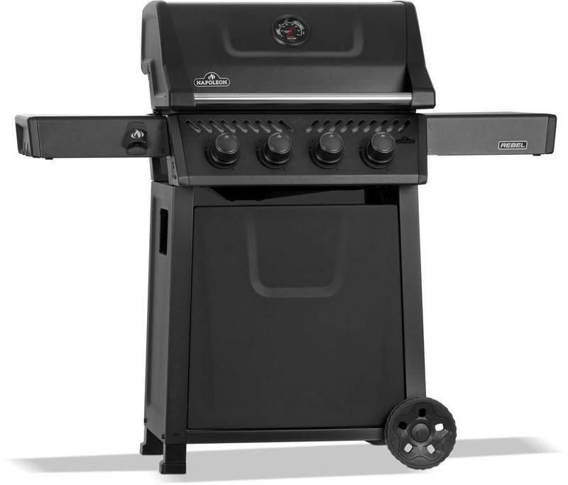 Rebel 425 4-Burner LP Gas BBQ, Matte Black H4616