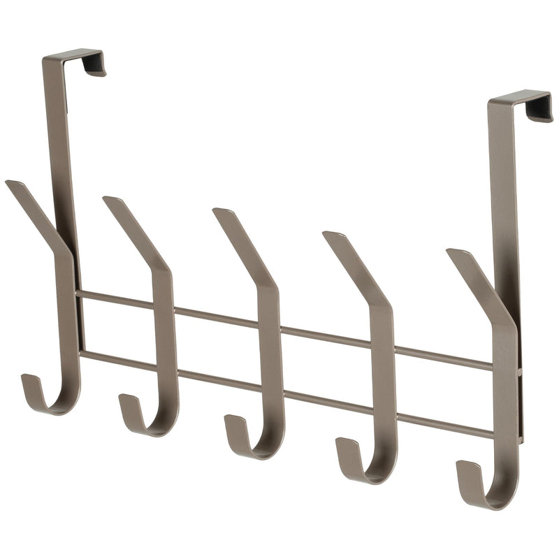 16.1" Over The Door Metal 5 Hook, Champagne B8406