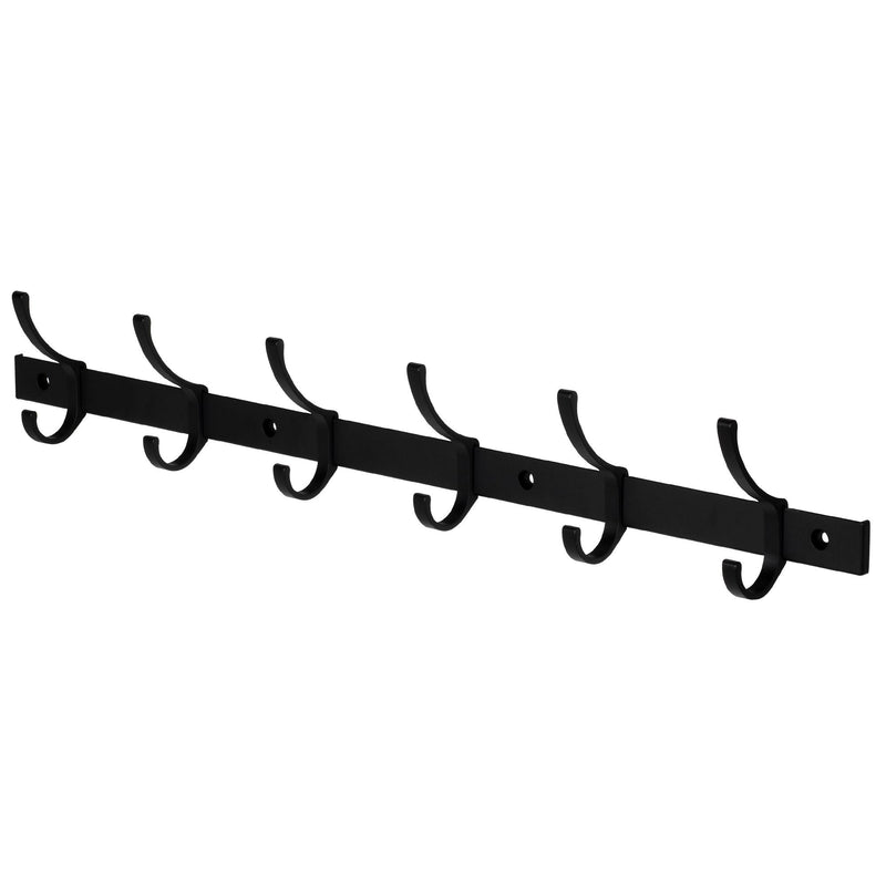 26.4" Aluminum Wall 6 Hook, Black U8295