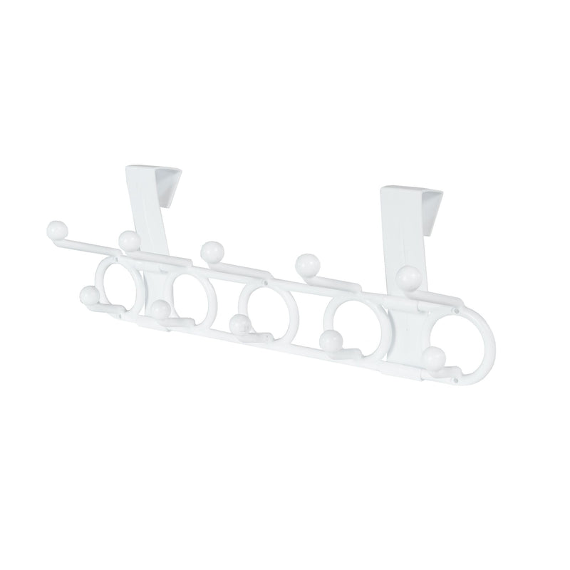 Plastic 10-Hook Over the Door Hook, White, 18.5-in Y7476