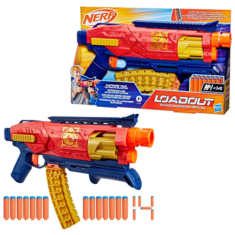 Loadout Shadowspeed Recon Dart Blaster with Dart Storage Attachment and 14 N1 Darts W8504