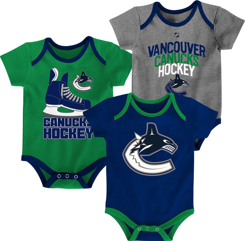 Infant/Baby Bodysuit Onesie, Blue/Green/Grey, 3-pk T4421