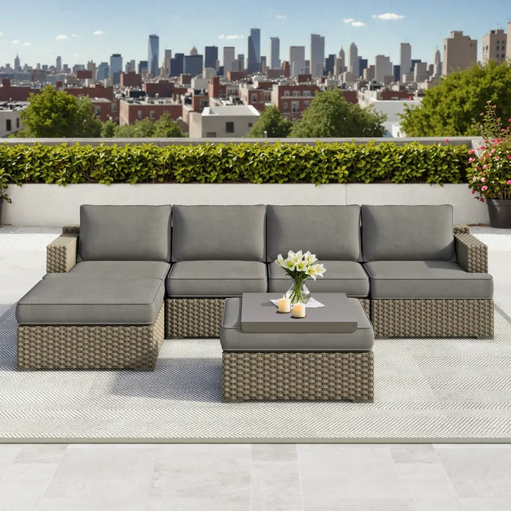 Niko Heritage 6-piece Patio Sectional Conversation Set B4354