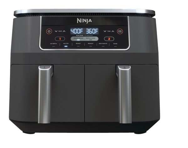 2-Basket Air Fryer with 6 Cooking Functions, 8 Qt W0784