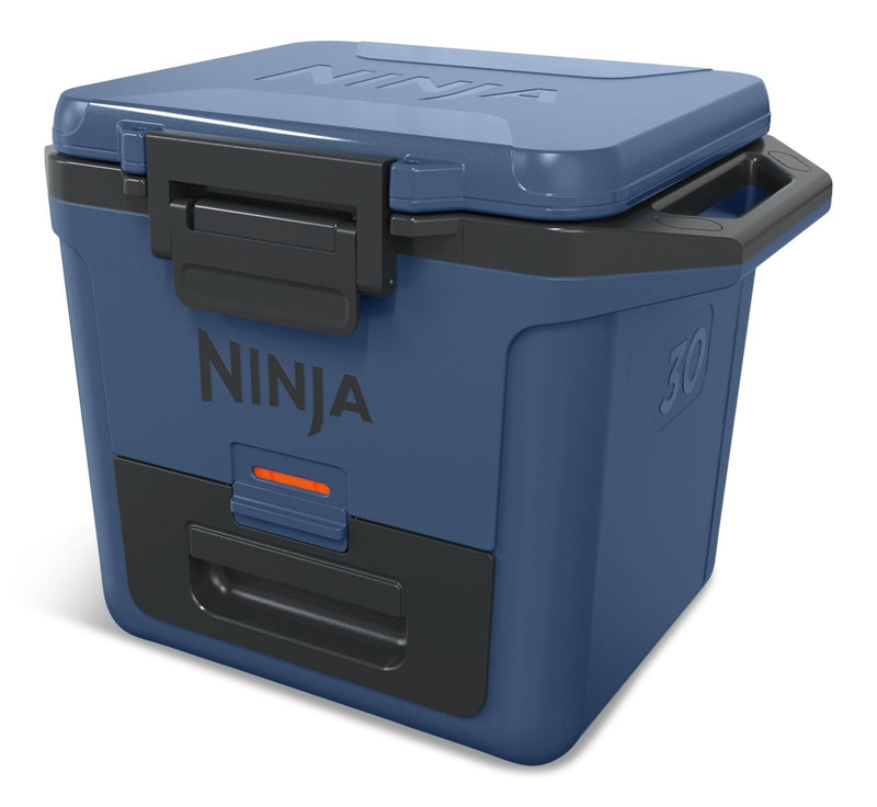 30-Quart Portable Hard Cooler with Drawer, 28-L, Blue Y6953