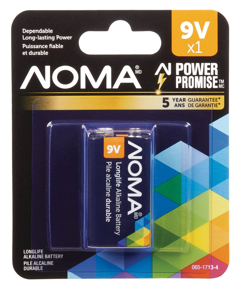 1-pk 9V / 9 Volt Alkaline Battery, Long Lasting, All Purpose W7742