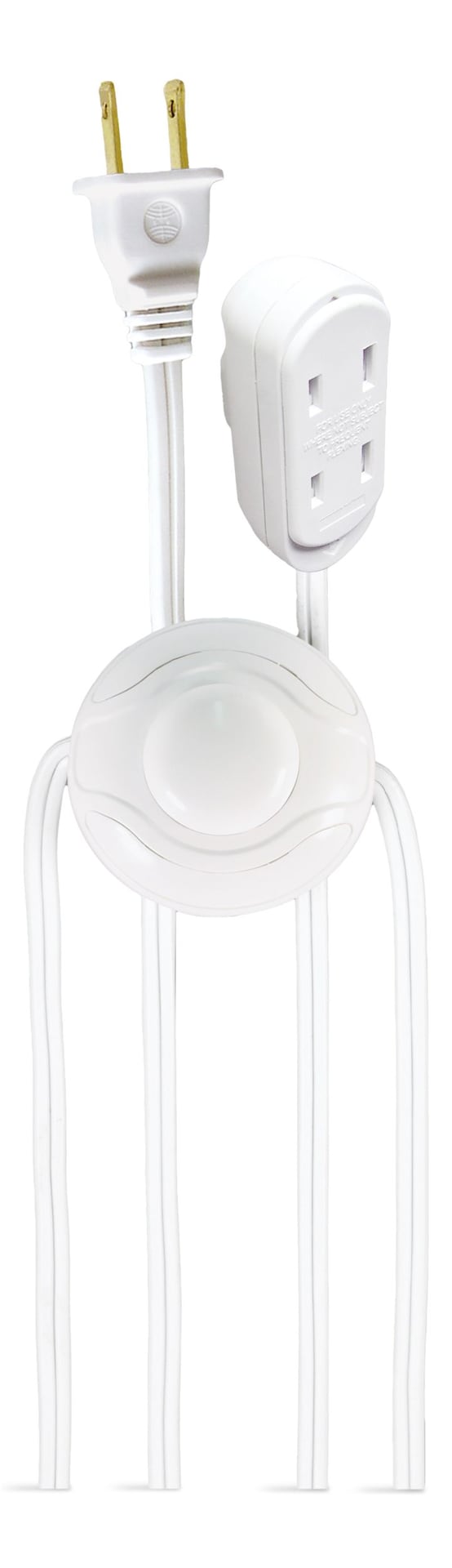 14-ft 7-in 16/2 Indoor Extension Cord, ON/OFF Foot Switch, White G7949